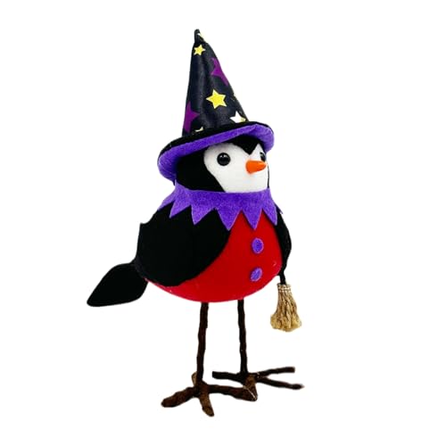 Vögel aus Filz – Dekorative Vögel, kleine Vogelfiguren, stehend, Halloween, Vistaprint | Vogeldekorationen aus Plüsch, Halloween-Dekoration, Tischdekoration, Vogelschmuck von Generic