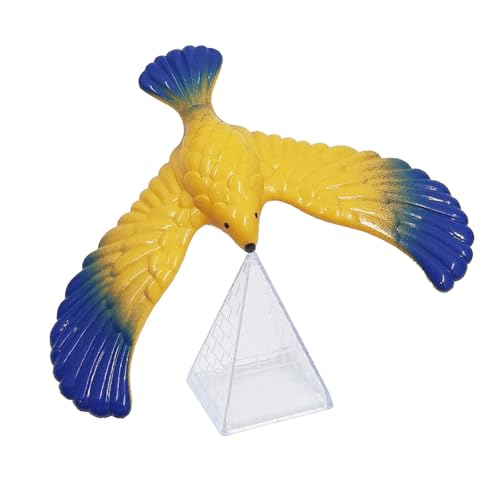 Vogelspielzeug, Vogel, der auf Ihrem Finger sitzt | Vögel mit Erwachsenen-Desktop-Neuheit, Trick-Party-Spielzeug für Kinder QkA287 (Yellow, 13x10x3cm) von Generic