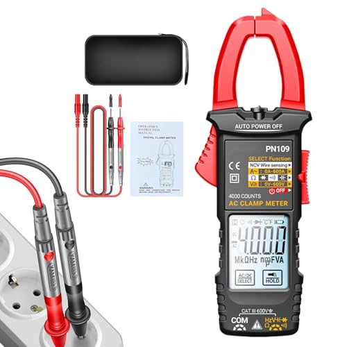Voltmeter, Klemm-Multimeter, Zählung des digitalen Multimeters 4000 | Detektor, automatisches professionelles Werkzeug, LCD-Hintergrundbeleuchtung, elektrische Wartung von Generic