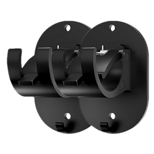 Vorhänge ohne Bohren, selbstklebende Halterungen für Vorhänge, robustes Halterungsset für Gardinenstange, Haken für Wandstange, Sticker, Aufkleber für Vorhänge, Stangen für Badezimmer, Installation von Generic