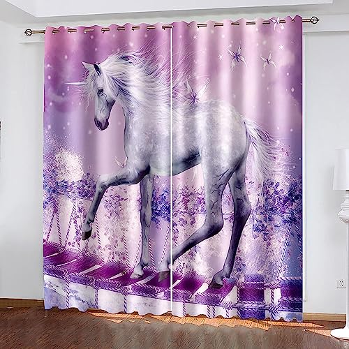 Vorhang Lila Einhorn 183 X 214 cm Verdunkelungsvorhang Kinderzimme Junge Mädchen Ösenschal Vorhänge Schlafzimmer Wohnzimmer Thermo Gardinen Fensterdeko Stücke 3D Isolierte Vorhänge -3G1B-Y2J Vorhang Lila Einhorn 183 X 214 cm Verdunkelungsvorhang Kinderzimme Junge Mädchen Ösenschal Vorhänge Schlafzimmer Wohnzimmer Thermo Gardinen Fensterdeko Stücke 3D Isolierte Vorhänge -3G1B-Y2J von Generic