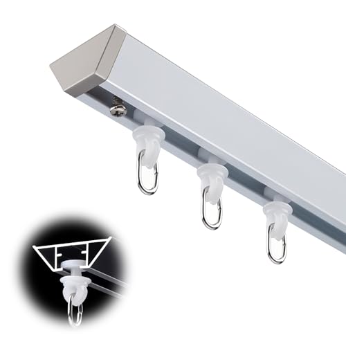 Vorhangschiene aus Aluminium | Komplett-Set mit 1-läufiger Schiene | einläufig Gardinenschiene aus Aluminium | für Gardinenaufhängung, Raumteiler, Zimmer, Balkone, Büros, Hotels(White,4.0m/13.1FT(4*1m Vorhangschiene aus Aluminium | Komplett-Set mit 1-läufiger Schiene | einläufig Gardinenschiene aus Aluminium | für Gardinenaufhängung, Raumteiler, Zimmer, Balkone, Büros, Hotels(White,4.0m/13.1FT(4*1m von Generic