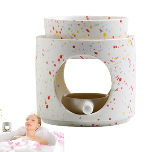 Wachsbrenner für Kerzen, Kerzenhalter aus Keramik, Wachserhitzer für Kerzen mit Teelicht aus Keramik, Diffusor aus Wachs und Duftöl, multifunktionale Dekoration für Geburtstage Wachsbrenner für Kerzen, Kerzenhalter aus Keramik, Wachserhitzer für Kerzen mit Teelicht aus Keramik, Diffusor aus Wachs und Duftöl, multifunktionale Dekoration für Geburtstage von Generic