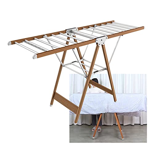 Wäscheständer, Faltbar, Für Das Wohnzimmer, Wäscheständer Mit Verstellbarer Stützstange, Aluminiumlegierung, 2-stufiger Wäscheständer Für Den Innen- Und AußenbereichA-160cm/63in von Generic