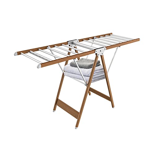 Wäscheständer Für Bettlaken 2-Stufiger Klappbarer Wäscheständer Mit Höhenverstellbaren Flügeln Multifunktionaler Wäscheständer Mit 17 Trockenschienen Winddicht StabilA-160cm/63in Wäscheständer Für Bettlaken 2-Stufiger Klappbarer Wäscheständer Mit Höhenverstellbaren Flügeln Multifunktionaler Wäscheständer Mit 17 Trockenschienen Winddicht StabilA-160cm/63in von Generic