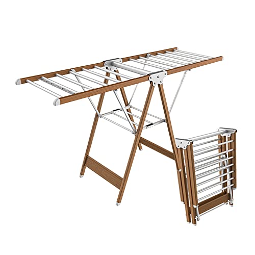 Wäscheständer aus Aluminiumlegierung, 2-stufiger Wäscheständer mit 17 Trockenschienen, multifunktionaler, Faltbarer Wäscheständer mit Verstellbarer Stützstange, Tragkraft 120 kg, 160 cm Wäscheständer aus Aluminiumlegierung, 2-stufiger Wäscheständer mit 17 Trockenschienen, multifunktionaler, Faltbarer Wäscheständer mit Verstellbarer Stützstange, Tragkraft 120 kg, 160 cm von Generic