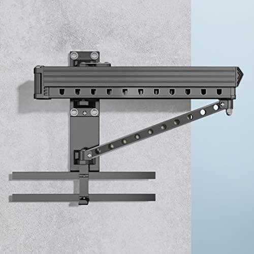 Wäscheständer für den Innenbereich, aus Aluminiumlegierung, Wäscheständer zum Aufhängen von Kleidung, Wäscheständer zur Wandmontage, zusammenklappbarer, einziehbarer Wäscheständer, Kleidung, Dunkelgr Wäscheständer für den Innenbereich, aus Aluminiumlegierung, Wäscheständer zum Aufhängen von Kleidung, Wäscheständer zur Wandmontage, zusammenklappbarer, einziehbarer Wäscheständer, Kleidung, Dunkelgr von Generic