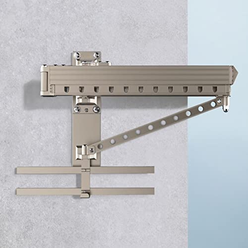 Wäscheständer für den Innenbereich, aus Aluminiumlegierung, Wäscheständer zum Aufhängen von Kleidung, Wäscheständer zur Wandmontage, zusammenklappbarer, einziehbarer Wäscheständer, Kleidung, Dunkelgr Wäscheständer für den Innenbereich, aus Aluminiumlegierung, Wäscheständer zum Aufhängen von Kleidung, Wäscheständer zur Wandmontage, zusammenklappbarer, einziehbarer Wäscheständer, Kleidung, Dunkelgr von Generic