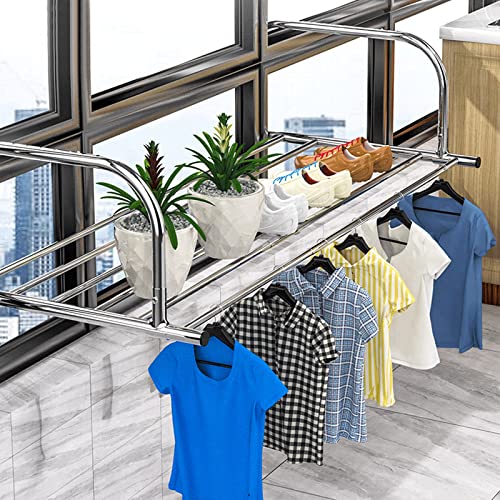 Wäscheständer für den Innenbereich, zusammenklappbar, für den Balkon, einziehbar, zusammenklappbar, Wäscheständer, Kleiderbügel für den Innen- und Außenbereich, platzsparender Wäscheständer aus Edels Wäscheständer für den Innenbereich, zusammenklappbar, für den Balkon, einziehbar, zusammenklappbar, Wäscheständer, Kleiderbügel für den Innen- und Außenbereich, platzsparender Wäscheständer aus Edels von Generic