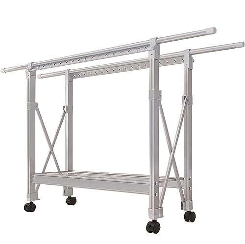 Wäscheständer für draußen, zusammenklappbar, robuster Wäscheständer aus Edelstahl, Länge verstellbar, spart Platz, Kleiderständer, Wäscheständer, Wäschetrocknerständer Wäscheständer für draußen, zusammenklappbar, robuster Wäscheständer aus Edelstahl, Länge verstellbar, spart Platz, Kleiderständer, Wäscheständer, Wäschetrocknerständer von Generic