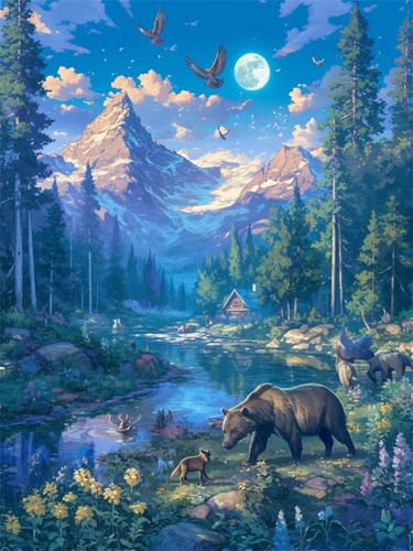 Wald Diamond Painting Erwachsene 30x40cm Diamond Painting Klein Bastelset Kinder ab 7 jahre Diamant Malerei Tragen Diamanten Malen Nach Zahlen Crystal Cross Stickerei Malerei Kits für Geschenke z66-t Wald Diamond Painting Erwachsene 30x40cm Diamond Painting Klein Bastelset Kinder ab 7 jahre Diamant Malerei Tragen Diamanten Malen Nach Zahlen Crystal Cross Stickerei Malerei Kits für Geschenke z66-t von Generic