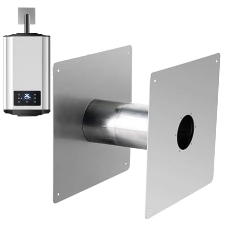Wand-Fingerhut für Pelletofen, Wandnähhut mit direktem Ablauf aus Edelstahl, doppelter Wand-Fingerhut aus Edelstahl, isoliert und verstellbar, bis 2,36 cm von Generic