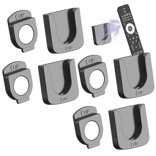 Wand-Organizer für Fernbedienung – 4 Fernbedienungs-Organizer-Caddies, magnetische Halterung für Fernbedienung | selbstklebendes Fernbedienungs-Rack, Fernbedienungstablett für zu Hause von Generic