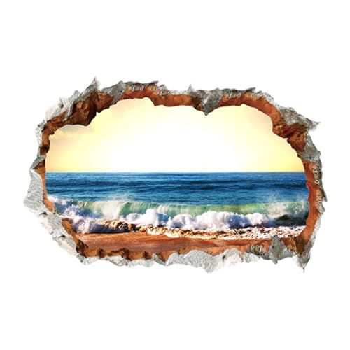 Wandaufkleber mit gebrochenem Loch, Wandaufkleber, Strandlandschaft, Wandaufkleber, Kunstaufkleber, Wandaufkleber, Wandaufkleber, Wandaufkleber, Dekorateur Wandaufkleber mit gebrochenem Loch, Wandaufkleber, Strandlandschaft, Wandaufkleber, Kunstaufkleber, Wandaufkleber, Wandaufkleber, Wandaufkleber, Dekorateur von Generic