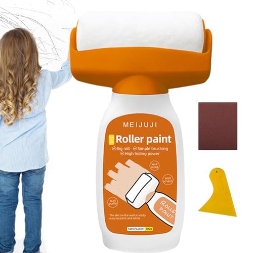 Wandbefestigungswalzenbürste – Kompaktes Rollen-Reparaturwerkzeug, Rollen-Reparatur-Set | 2-in-1 leichte Walzenbürste für Wandreparaturen, Rollenset von Generic