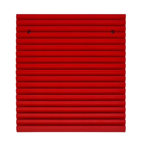 Wandmontiertes Quilt-Lineal, 18 Fächer, Linealhalter, Organizer, hergestellt in den USA (rot) von Generic