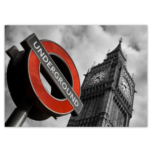 Wandsticker Dekor Foto Aufkleber 70x50cm London Underground Sign No.H1155 von Generic