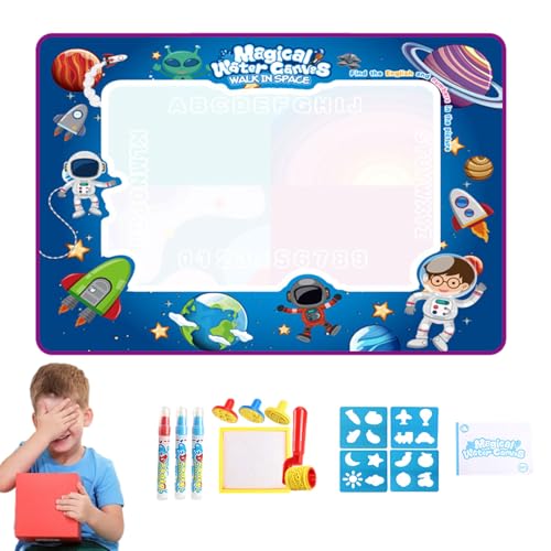 Wasserkritzelmatte - Wiederverwendbares Zeichenbrett, schmutzfreie Malmatte | Schreibspielzeug zum Färben von Wasser, große Größe 100 x 80 cm, sichere Verwendung aus ungiftigem Material Wasserkritzelmatte - Wiederverwendbares Zeichenbrett, schmutzfreie Malmatte | Schreibspielzeug zum Färben von Wasser, große Größe 100 x 80 cm, sichere Verwendung aus ungiftigem Material von Generic