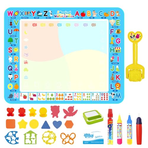 Wasserzeichnungsmatte - Aqua Magic Zeichenmatte für Kinder, wiederverwendbare Matte für Wassermalerei | Wassermatte Zeichentisch für Malerei, Malmatte von Generic