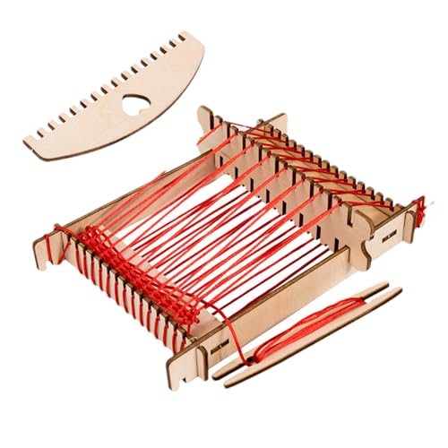 Webset - Häkeln Garn Weberei Set,Interaktives pädagogisches Kreatives Holzspielzeug für Handhäkeln Stricken Schleier Kinder & Erwachsene von Generic