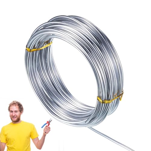 Weicher Silberschmuck Draht - Anti -Fade -Bieger -Aluminium -Handwerksdraht, flexibler Blumenformungsdraht | Bastelzubehör für Frauen Männer Teenager Mädchen Kinder Älteste, Metalldraht für han von Generic