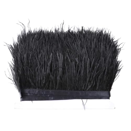 Weiches, flauschiges Straußenfeder-Band, natürliche Federn, Fransen, 6–22 cm, Hochzeitskleider, Nähzubehör, 6–8 cm, Schwarz, 1 Meter Weiches, flauschiges Straußenfeder-Band, natürliche Federn, Fransen, 6–22 cm, Hochzeitskleider, Nähzubehör, 6–8 cm, Schwarz, 1 Meter von Generic