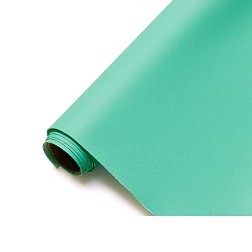 Weiches Kunstleder Polsterstoff Möbelstoff Dekostoff PU Lederfolie Für Polster Geeignet Möbel Küchenschränke Wand Sofa Leder Reparatur Meterware 160cm Breit(Green,1.6X1m) von Generic