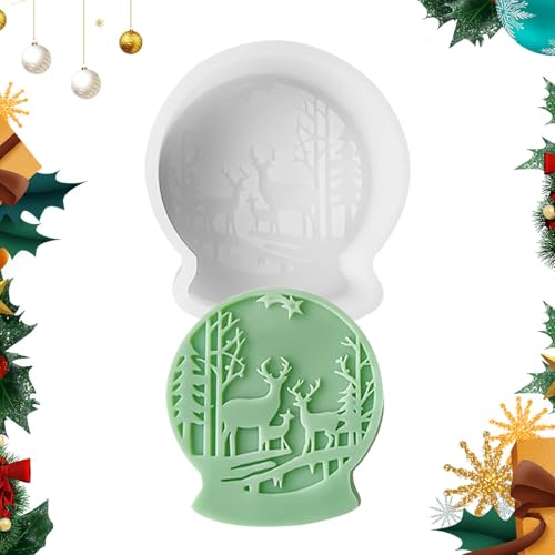 Weihnachten Kerzenformen - Harz Formen für Wohnkultur - Epoxidharz Gießform Weihnachten Kristallkugel Form für Kerzenherstellung Weihnachten Kerzenformen - Harz Formen für Wohnkultur - Epoxidharz Gießform Weihnachten Kristallkugel Form für Kerzenherstellung von Generic