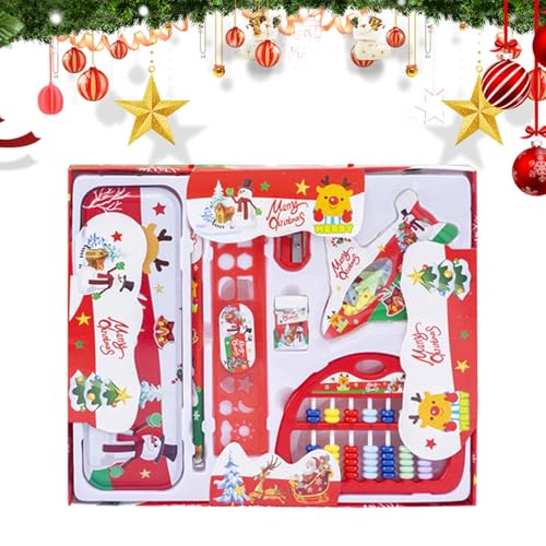 Weihnachtliches Schreibwaren-Set, Schreibwaren-Set für die Weihnachtsschule, Radiergummi für Bleistiftspitzer, Schreibwaren-Set für Kinder, Schreibwaren-Set für Schulklassen für Öfen Weihnachtliches Schreibwaren-Set, Schreibwaren-Set für die Weihnachtsschule, Radiergummi für Bleistiftspitzer, Schreibwaren-Set für Kinder, Schreibwaren-Set für Schulklassen für Öfen von Generic
