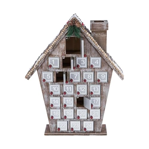 Weihnachts-Adventskalender - 24-Tage-Kalender Dekorativer Countdown-Kalender mit Schubladen | Tragbarer Holz-Adventskalender | Eleganter Adventskalender Haus Weihnachts-Adventskalender - 24-Tage-Kalender Dekorativer Countdown-Kalender mit Schubladen | Tragbarer Holz-Adventskalender | Eleganter Adventskalender Haus von Generic