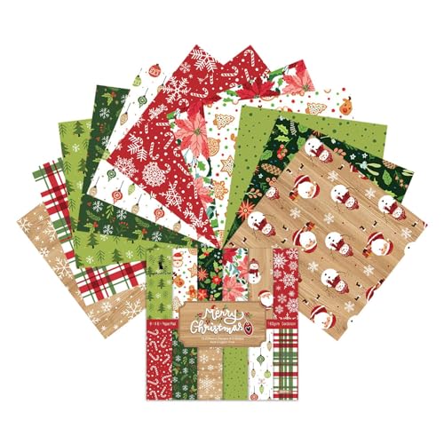 Weihnachts-Bastelpapier, 15,2 cm, Vintage-Scrapbooking-Papier, Weihnachtspapier, kreatives Musterpapier für dekorativen Hintergrund, Fotoalbum-Dekoration, Papierkunst Weihnachts-Bastelpapier, 15,2 cm, Vintage-Scrapbooking-Papier, Weihnachtspapier, kreatives Musterpapier für dekorativen Hintergrund, Fotoalbum-Dekoration, Papierkunst von Generic