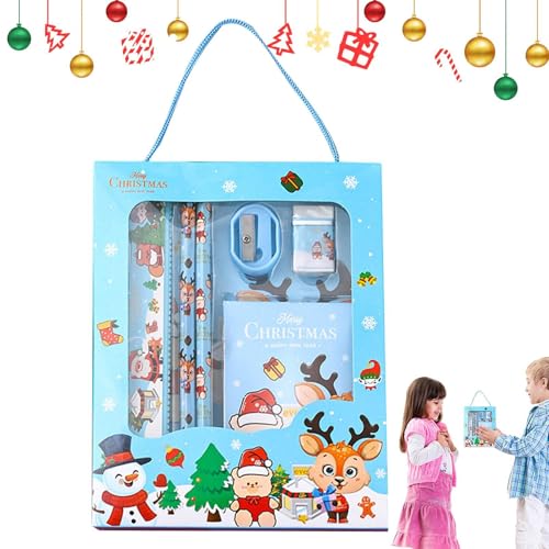 Weihnachts-Bleistift-Radiergummi-Set | Weihnachtsbriefpapier für Studenten, Set mit 6 bunten Weihnachtsgeschenken für die Schule, schönes Weihnachtsbriefpapier für Weihnachten Weihnachts-Bleistift-Radiergummi-Set | Weihnachtsbriefpapier für Studenten, Set mit 6 bunten Weihnachtsgeschenken für die Schule, schönes Weihnachtsbriefpapier für Weihnachten von Generic
