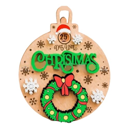 Weihnachts-Countdown-Dekoration aus Holz – gleitender Weihnachts-Countdown-Kalender aus Holz zum Countdown von Nat von Generic