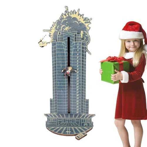 Weihnachts-Countdown-Kalender - Dekoration des Tischkalenders aus Holz | Hans Gruber Falling Off Plaza Die Hard Kalender 'Advent, Countdown-Kalender für die von Generic