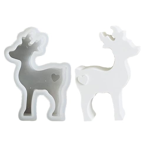 Weihnachts-Hirsch-Harz-Form, Weihnachten Elchform für Fondant - Weihnachtelch Gipsform zum Gießen - Elk Hirsch-Silikon-Formen, Seifen Weihnachts-Hirsch-Harz-Form, Weihnachten Elchform für Fondant - Weihnachtelch Gipsform zum Gießen - Elk Hirsch-Silikon-Formen, Seifen von Generic
