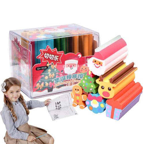 Weihnachts-Radiergummis für Kinder: entzückende Weihnachtsstift-Radierer, ideal für Kunst und Handwerk, niedliche Radiergummis mit Weihnachtsmotiven, perfekt für Schulprojekte, lustiges Geschenk Weihnachts-Radiergummis für Kinder: entzückende Weihnachtsstift-Radierer, ideal für Kunst und Handwerk, niedliche Radiergummis mit Weihnachtsmotiven, perfekt für Schulprojekte, lustiges Geschenk von Generic