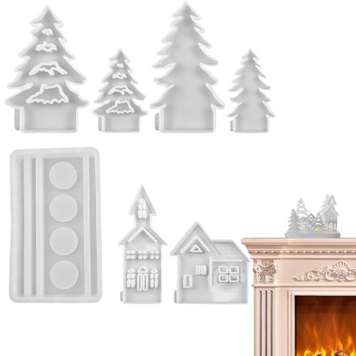 Weihnachts-Silikonformen, Weihnachtskerzenformen, 7 Stück Weihnachtsseifenformen, Haus-Weihnachtsbaum-Kuchenwerkzeuge, Süßigkeitenherstellungswerkzeuge, Weihnachtskeksform in Si Weihnachts-Silikonformen, Weihnachtskerzenformen, 7 Stück Weihnachtsseifenformen, Haus-Weihnachtsbaum-Kuchenwerkzeuge, Süßigkeitenherstellungswerkzeuge, Weihnachtskeksform in Si von Generic