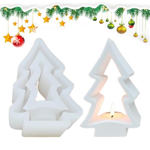 Weihnachts-Silikonformen - Weihnachtsbaumform, Weihnachtsgussformen | Silikonformen für Kerzenhalter in Weihnachtsbaumform, Multifunz Gießformen für Kerzenhalter aus Silikon Weihnachts-Silikonformen - Weihnachtsbaumform, Weihnachtsgussformen | Silikonformen für Kerzenhalter in Weihnachtsbaumform, Multifunz Gießformen für Kerzenhalter aus Silikon von Generic