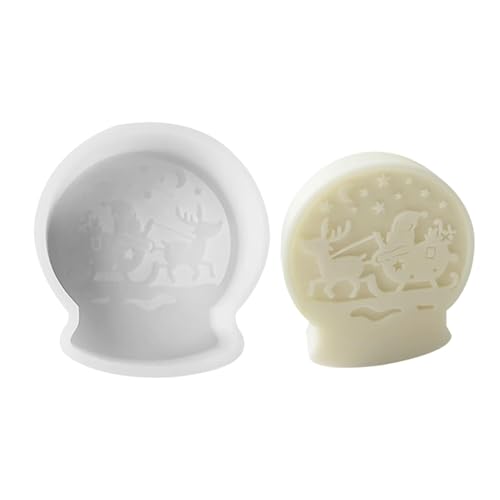Weihnachts-Silikonformen für Kerzen, Zementformen zum Gießen, Kristallkugelform, Gipsformen für Harzguss, dekorative Epoxidharz-Form Weihnachts-Silikonformen für Kerzen, Zementformen zum Gießen, Kristallkugelform, Gipsformen für Harzguss, dekorative Epoxidharz-Form von Generic