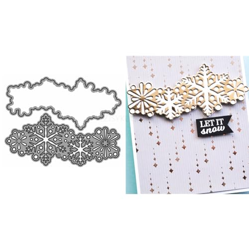 Weihnachts-Stanzformen für Kartenherstellung, Schatten-Schneeflocken, Metall-Stanzformen für Papier, Scrapbooking, DIY-Schablonen für Album, Party, Hochzeit, Festivals, Dekoration Weihnachts-Stanzformen für Kartenherstellung, Schatten-Schneeflocken, Metall-Stanzformen für Papier, Scrapbooking, DIY-Schablonen für Album, Party, Hochzeit, Festivals, Dekoration von Generic