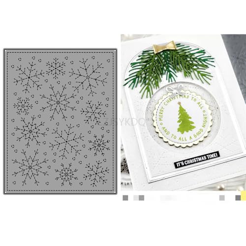 Weihnachts-Stanzformen für Kartenherstellung, Schneeflocken-Hintergrundbrett, Metall-Stanzformen für Papier, Scrapbooking, DIY-Schablonen für Album, Party, Hochzeit, Festivals, Dekoration von Generic