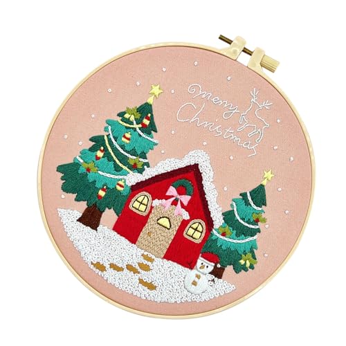 Weihnachts-Stick-starte-Set – Stick-starte-Set | Weihnachtsszene-Sticksets | Stickpackungen Für Anfänger Für Weihnachtsmann-Elch-Muster, Nadelspitzen-Set Für Erwachsene, Heimdekoration Weihnachts-Stick-starte-Set – Stick-starte-Set | Weihnachtsszene-Sticksets | Stickpackungen Für Anfänger Für Weihnachtsmann-Elch-Muster, Nadelspitzen-Set Für Erwachsene, Heimdekoration von Generic