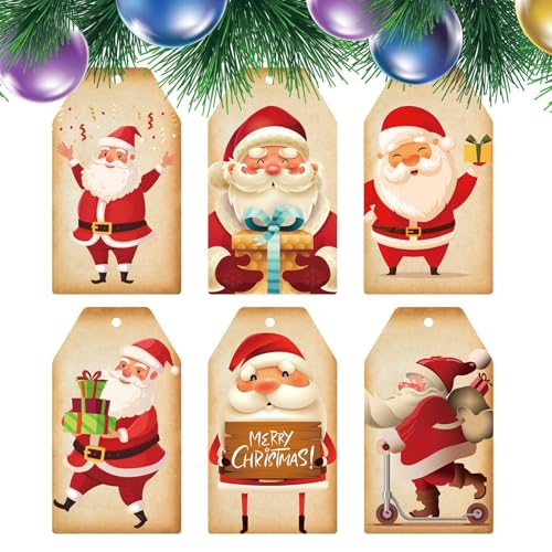 Weihnachtsanhänger mit Schnur,Weihnachtsgeschenkanhänger mit Schnur,60 Stück Weihnachtsanhänger Dekoration - Weihnachtsbänder, Weihnachtsdekorationsanhänger für Familie, Freunde, Li Weihnachtsanhänger mit Schnur,Weihnachtsgeschenkanhänger mit Schnur,60 Stück Weihnachtsanhänger Dekoration - Weihnachtsbänder, Weihnachtsdekorationsanhänger für Familie, Freunde, Li von Generic