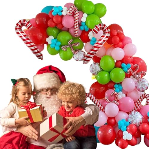 Weihnachtsballon-Set - Rot und Grün Weihnachtsballongirlande Kit für klassische und sichere Weihnachtsdekorationen für Neujahrs- und Weihnachtsgeschenke Weihnachtsballon-Set - Rot und Grün Weihnachtsballongirlande Kit für klassische und sichere Weihnachtsdekorationen für Neujahrs- und Weihnachtsgeschenke von Generic
