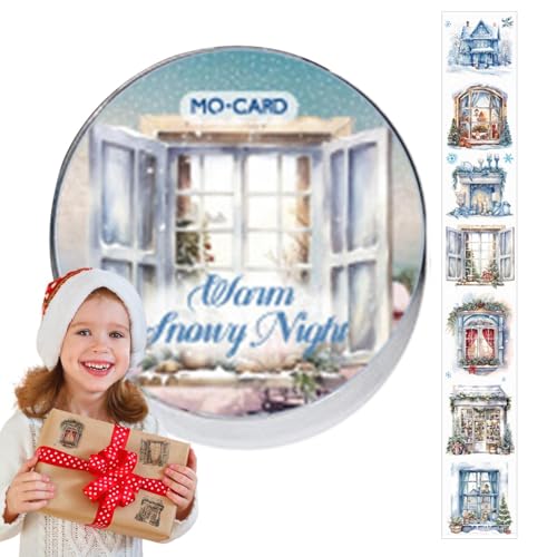 Weihnachtsband für Sammelalben, weißes PET-Klebeband, mattes Weihnachtsband, dekoratives Geschenkband für Schachteln, handgefertigtes Bastelband für Tagebuch, Sammelalbum zum Verpacken von Geschenken Weihnachtsband für Sammelalben, weißes PET-Klebeband, mattes Weihnachtsband, dekoratives Geschenkband für Schachteln, handgefertigtes Bastelband für Tagebuch, Sammelalbum zum Verpacken von Geschenken von Generic