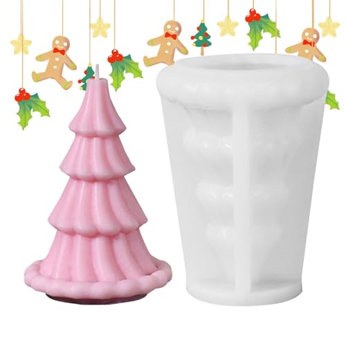 Weihnachtsbaum-Kerze aus Silikon, Weihnachtsbaum-Silikonformen für Kerzen, Gipsform, Weihnachtsbaumkerzenformen, Aromatherapie-Kerzenwachs, Rindergießen Weihnachtsbaum-Kerze aus Silikon, Weihnachtsbaum-Silikonformen für Kerzen, Gipsform, Weihnachtsbaumkerzenformen, Aromatherapie-Kerzenwachs, Rindergießen von Generic