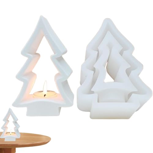 Weihnachtsbaum-Silikonform – weiche Silikon-Bastelform für Kerzenhalter, wiederverwendbare Antihaft-Gussform für Harz, , Zement, multifunktionales Weihnachtsfeierzubehör zum Basteln Weihnachtsbaum-Silikonform – weiche Silikon-Bastelform für Kerzenhalter, wiederverwendbare Antihaft-Gussform für Harz, , Zement, multifunktionales Weihnachtsfeierzubehör zum Basteln von Generic