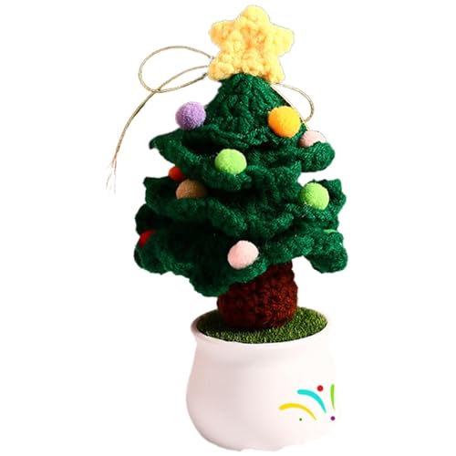 Weihnachtsbaum gehäkelte Blumen Topfpflanze, gestrickter Weihnachtsbaum - Kreative tragbare gestrickte Ornament-Häkelblumen,Festliche künstliche Blumen häkeln Weihnachtsbaumschmuck für Weihnachten, Ge Weihnachtsbaum gehäkelte Blumen Topfpflanze, gestrickter Weihnachtsbaum - Kreative tragbare gestrickte Ornament-Häkelblumen,Festliche künstliche Blumen häkeln Weihnachtsbaumschmuck für Weihnachten, Ge von Generic