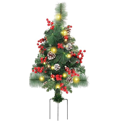 Weihnachtsbaumbeleuchtung Erdspieß Weihnachtsbaumbeleuchtung Außendekoration Batterie mit 20 LEDs Licht für Weihnachtsbaum mit Beeren und Zapfen für Weihnachten, Hinterhof, Sie Weihnachtsbaumbeleuchtung Erdspieß Weihnachtsbaumbeleuchtung Außendekoration Batterie mit 20 LEDs Licht für Weihnachtsbaum mit Beeren und Zapfen für Weihnachten, Hinterhof, Sie von Generic