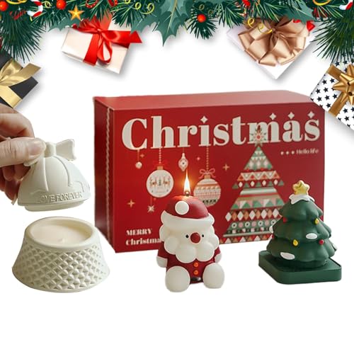 Weihnachtsduftkerzen – Duftkerzen-Set mit saisonalen Aromen | Sojawachs mit Kiefern-, Vanille- und Zimtduft, ideal für die Heimdekoration, Entspannung Weihnachtsduftkerzen – Duftkerzen-Set mit saisonalen Aromen | Sojawachs mit Kiefern-, Vanille- und Zimtduft, ideal für die Heimdekoration, Entspannung von Generic